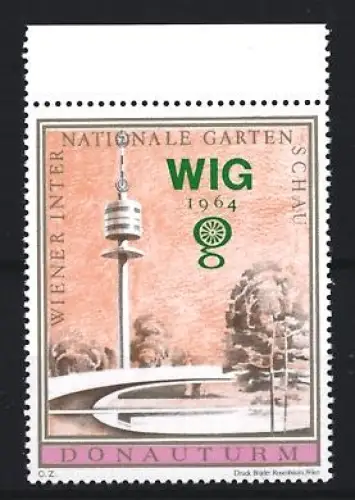 Reklamemarke Wien, Wiener Internationale Gartenschau 1964, Donauturm