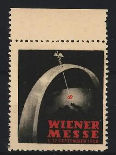 Reklamemarke Wiener, 5.-12. September 1948, Caduceus über Bogen
