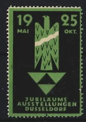 Reklamemarke Düsseldorf, Jubiläums-Ausstellungen 1925, Adler und geometrische Formen