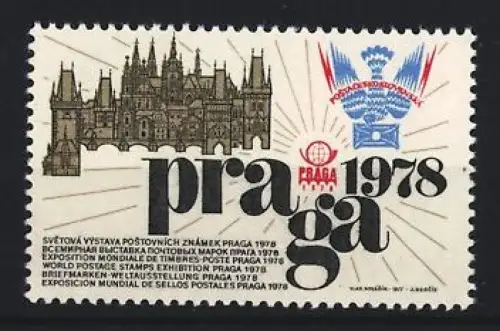 Reklamemarke Praga, Weltbriefmarkenausstellung 1978, Burgansicht