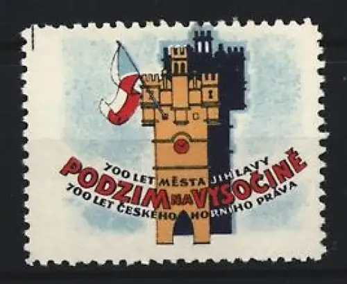 Reklamemarke Jihlava, 700 Jahre Stadt Jihlava, Burgsymbol