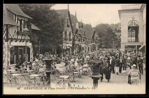 AK Deauville, La Plage Fleurie, La Potinière