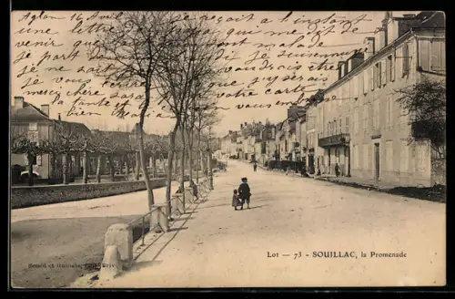 AK Souillac /Lot, La Promenade