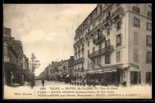 AK Vichy, Hotel du Globe, 57 Rue de Paris