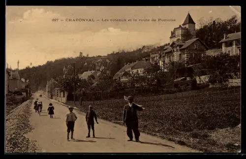 AK Chaponval, Les coteaux et la route de Pontoise
