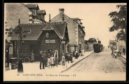 AK Lion-sur-Mer, La Gare du Tramway