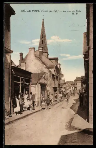 AK Le Pouliguen /L.-Inf., La rue du Bois