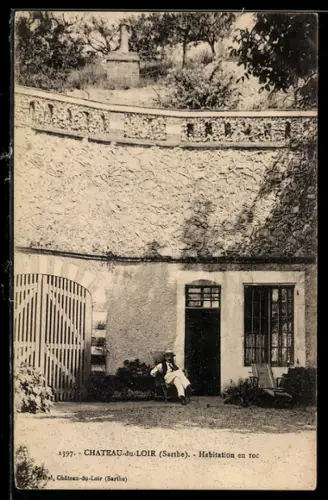 AK Chateau-du-Loir /Sarthe, Habitation en roc