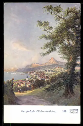 AK Evian-les-Bains, Vue générale