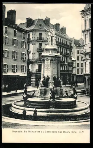 AK Grenoble, Le Monument du Centenaire par Henry Ding