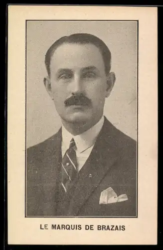 AK Le Marquis de Brazias, Portrait im Jackett