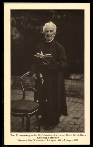 AK Gau-Weinheim, Pfarrer Christoph Hüfner zum 91. Geburtstag