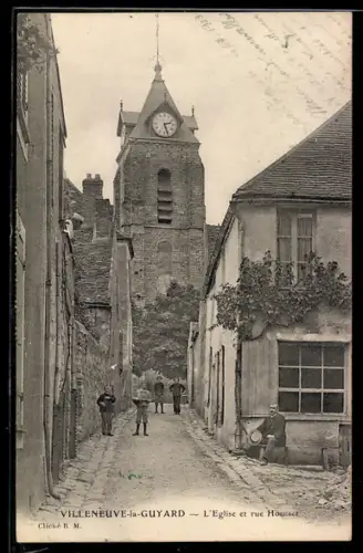 AK Villeneuve-la-Guyard, L`Eglise et rue Housset