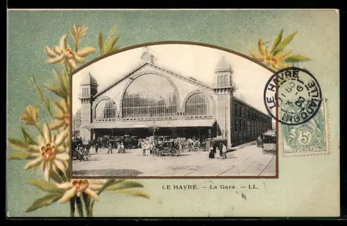 Passepartout-AK Le Havre, La Gare