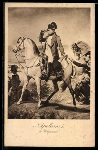Künstler-AK Napoleon bei Wagram