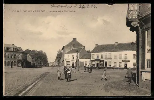 AK Beverloo, Prinzenplatz mit Kindern