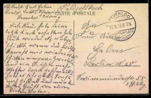 AK Beverloo, Prinzenplatz mit Kindern