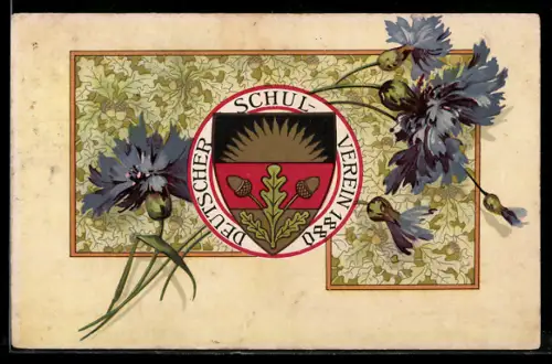AK Deutscher Schulverein: Wappen und Kornblume