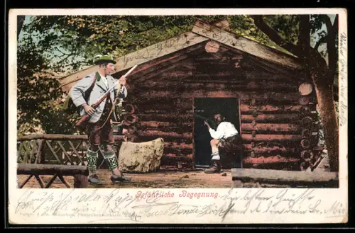 AK Gefährliche Begegnung, Jäger trifft einen Wilderer