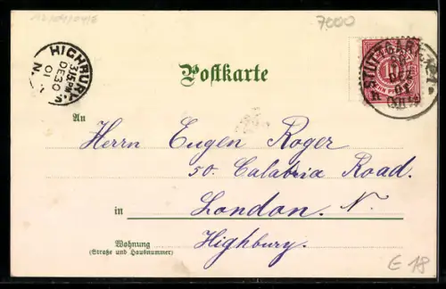 AK Postkutsche auf einem Berg