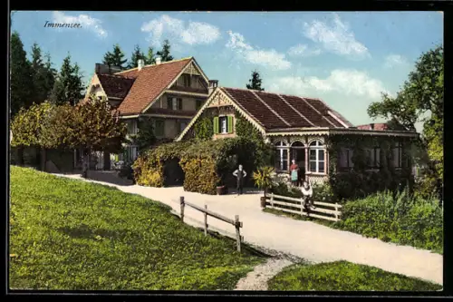 AK Immensee, Hotel Eiche und Post