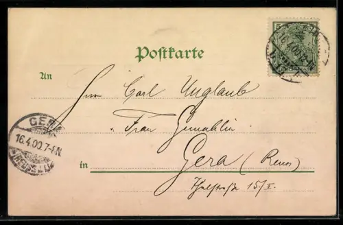 Lithographie Leipzig, Neues Theater