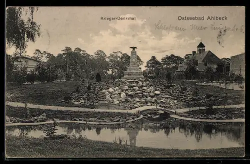 AK Ahlbeck, Ostseebad, Krieger-Denkmal