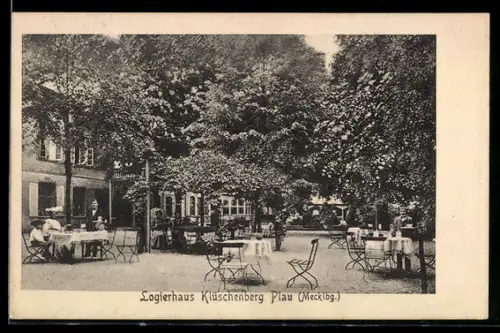AK Plau /Mecklb., Pension-Logierhaus Klüschenberg