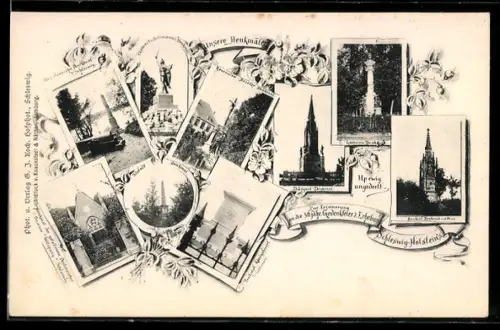 AK Schleswig, Zur Erinnerung an die 50 jähr. Gedenkfeier z. Erhebung Schleswig-Holsteins, Unsere Denkmäler