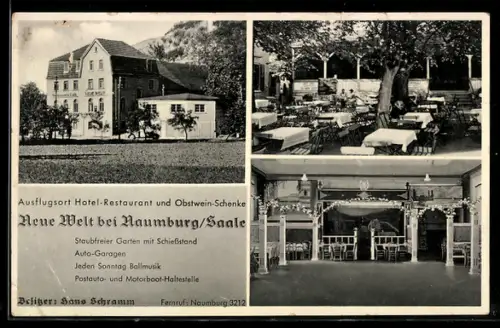 AK Naumburg /Saale, Hotel-Restaurant Neue Wald, Innenansicht, Garten