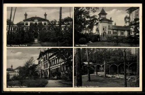 AK Gommern, Sanatorium Vogelsang, Pavillon, Waldliegehallen