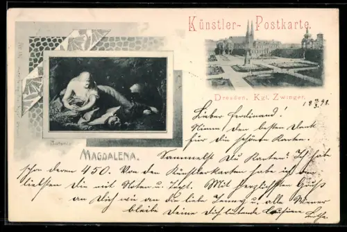 AK Dresden, Königlicher Zwinger und Batnonis` Magdalena