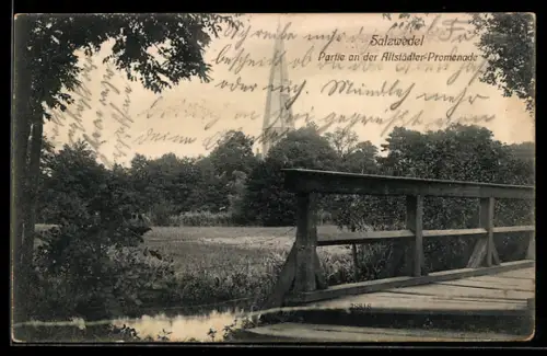 AK Salzwedel, Partie an der Altstädter-Promenade