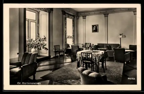 AK Gr. Bartensleben, Kurheim Klara Zetkin, Leseraum