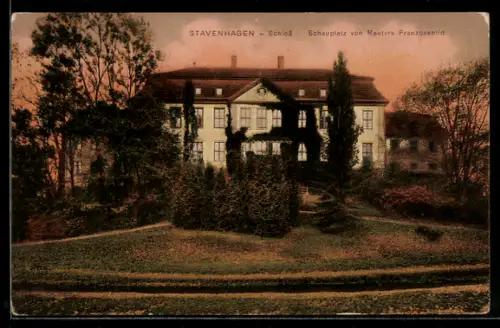 AK Stavenhagen, Schloss, Schauplatz von Reuters Franzosenbild