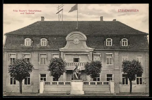 AK Stavenhagen, Reuters Geburtshaus, Denkmal