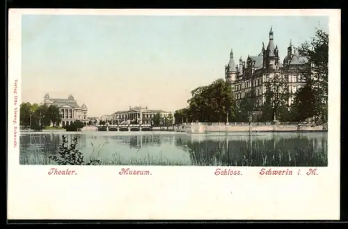 AK Schwerin i. M., Theater, Museum, Schloss