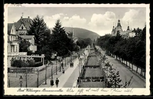 AK Bad Wildungen, Blick auf die Brunnenallee