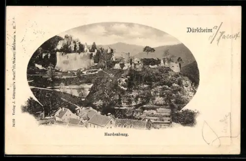 AK Dürkheim, Blick auf die Hardenburg