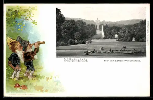AK Wilhelmshöhe, Blick vom Schloss Wilhelmshöhe