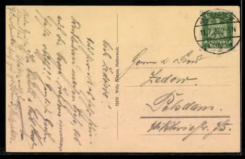 AK Halberstadt, Rathaus am Fischmarkt, Panorama