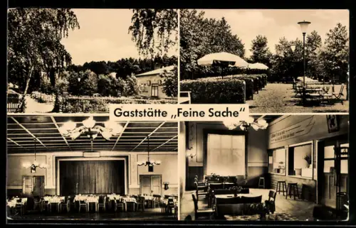 AK Jeggeleben /Kalbe, Gasthaus Feine Sache, Inh. Werner Fehrmann, Innenansicht, Garten, Terrasse