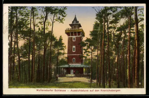 AK Woltersdorfer Schleuse, Aussichtsturm auf den Kranichsbergen
