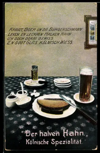 AK Der halven Hahn, Kölnische Spezialität