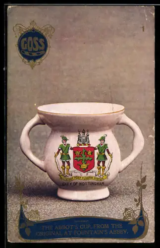 AK Nottingham, The Abbot`s Cup from the Original at Fountains Abbey
