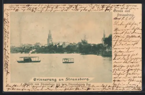 AK Strausberg, Ansicht vom Strausberger See