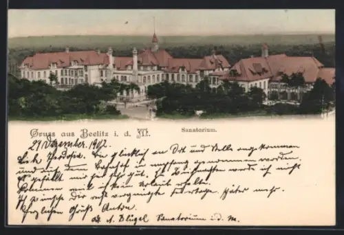 AK Beelitz i. d. M., Blick zum Sanatorium