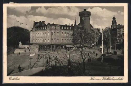 AK Cottbus, Partie am Kaiser-Wilhelmplatz