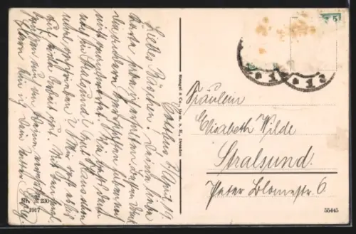 AK Cottbus, Marktplatz mit Rathaus