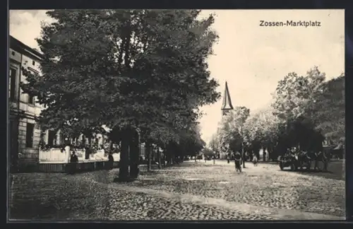 AK Zossen, Blick zum Marktplatz